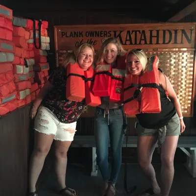 a group of people posing for the camera